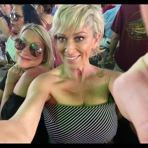 Banana Republic Illusion Striped Strapless Dress